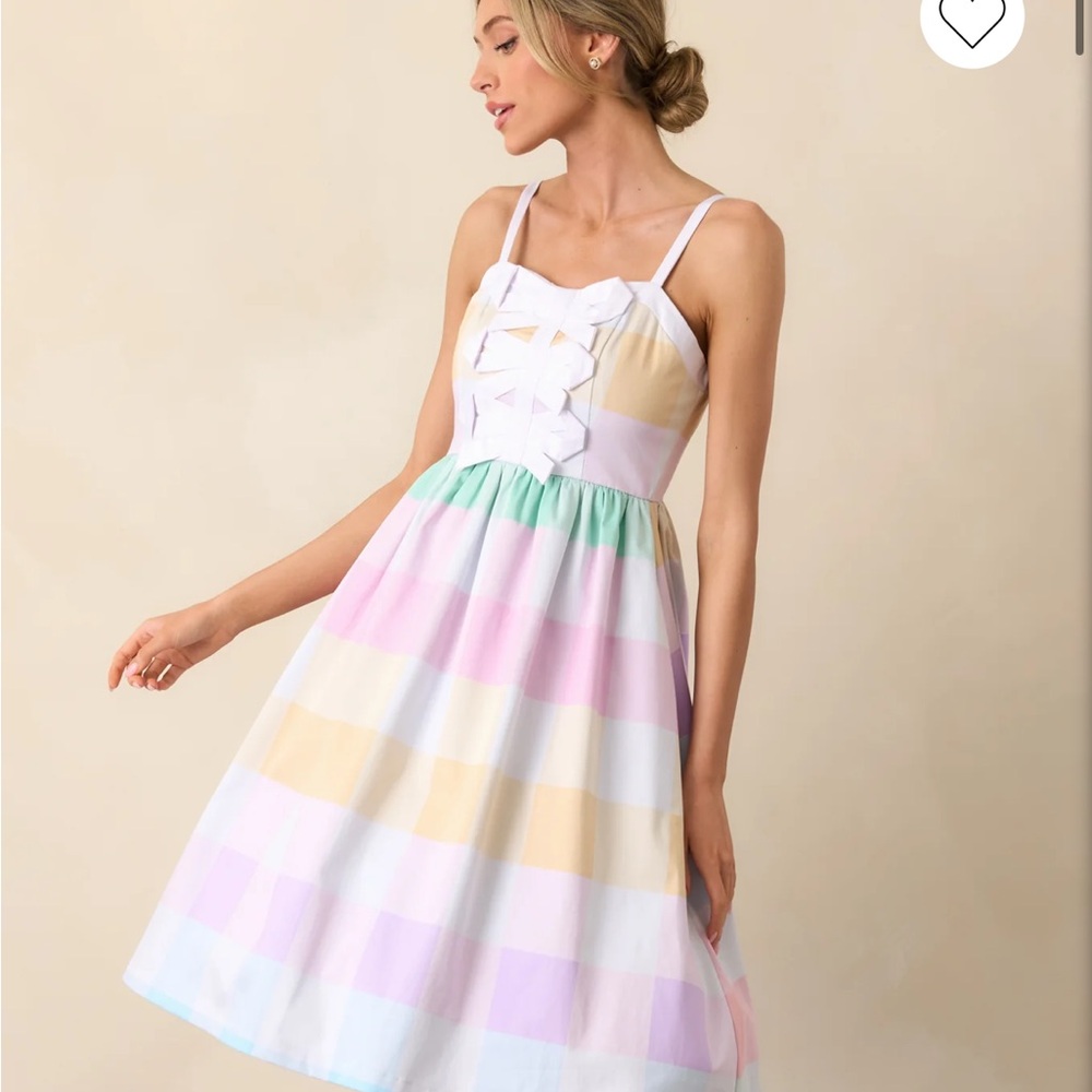 Red Dress Boutique Pastel Striped Dress NWT